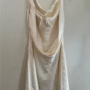 Peppermayo Cream Backless Dress